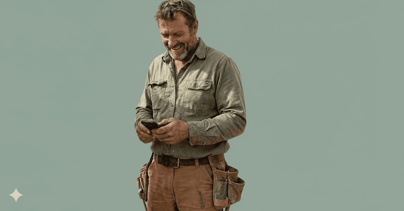 Contractor using custom business app