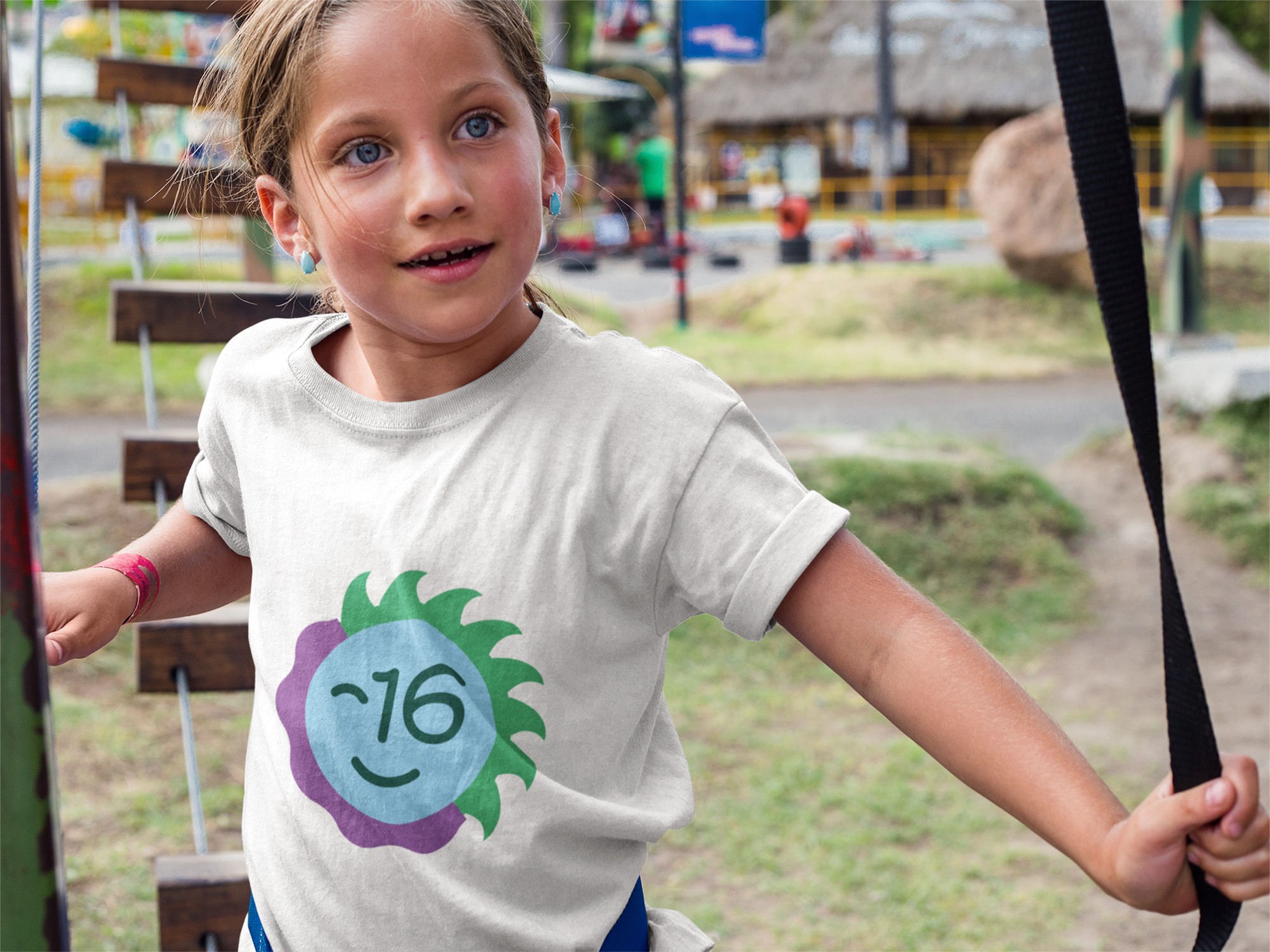 Grafisch ontwerp Basisschool Park 16Hoven kind met t-shirt