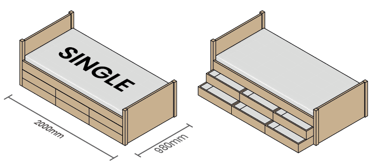 Murphy Bed - Tiny House Bedroom