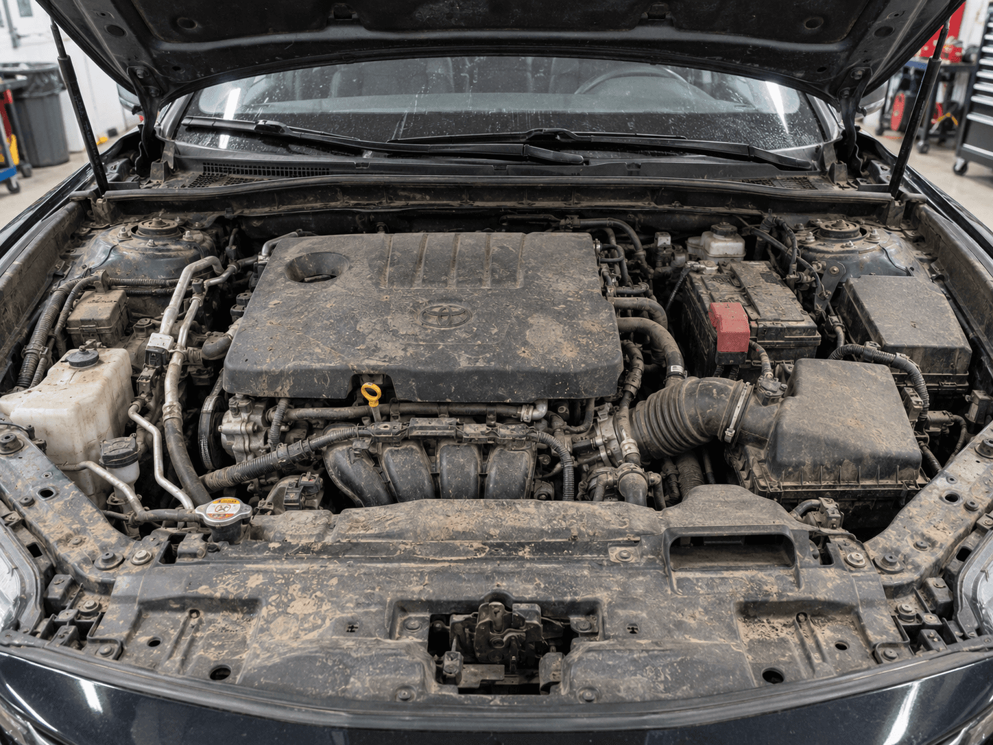 Engine Detailing before