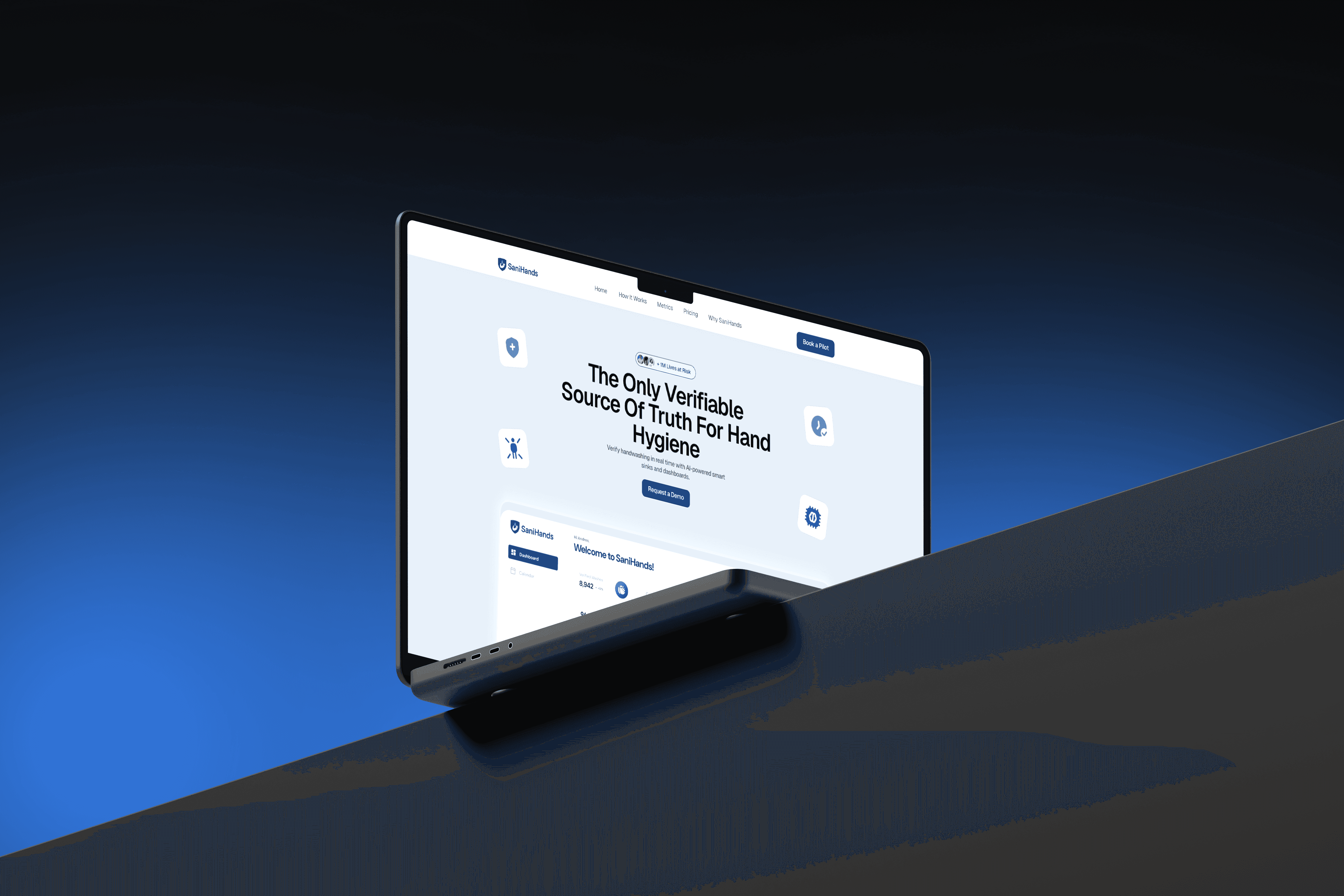 Sanihands.ai landing page