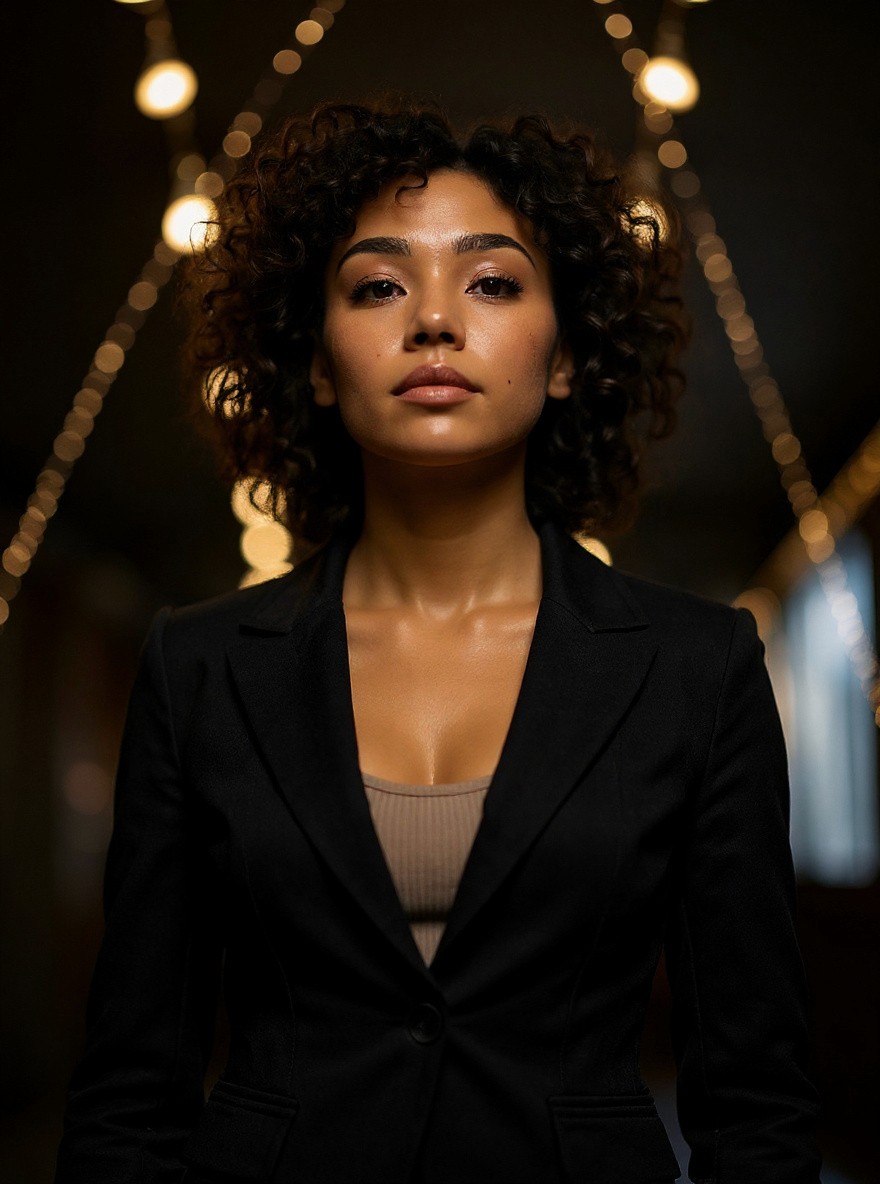 headshot of female in bright background