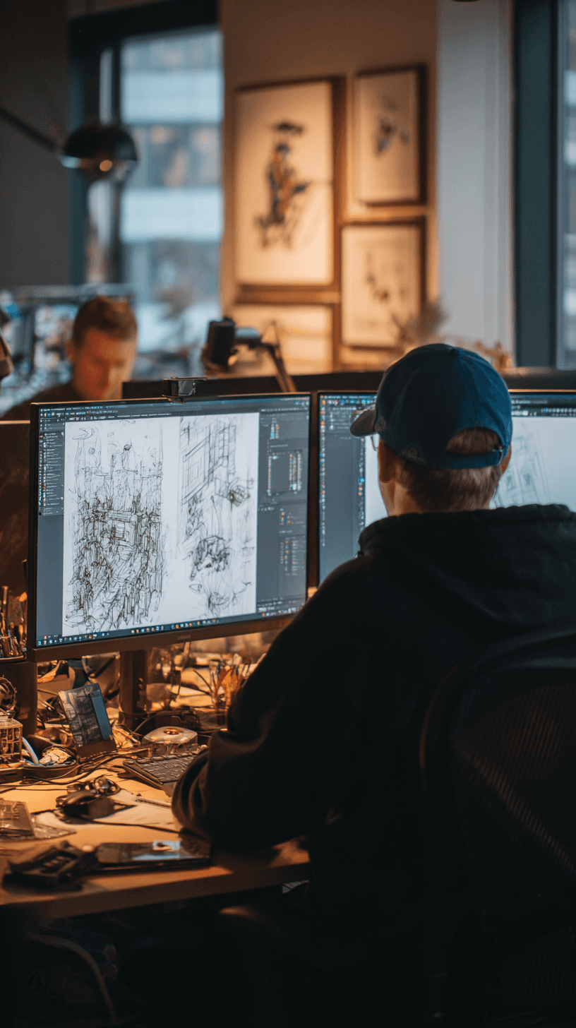 designer at computer