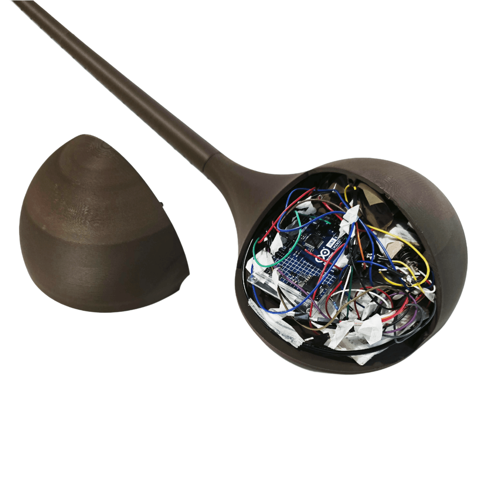 Physical 3D-printed Setar prototype with embedded Arduino electronics