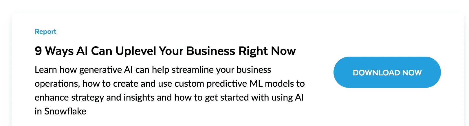 Snowflake Marketing Spotlight: Call to action