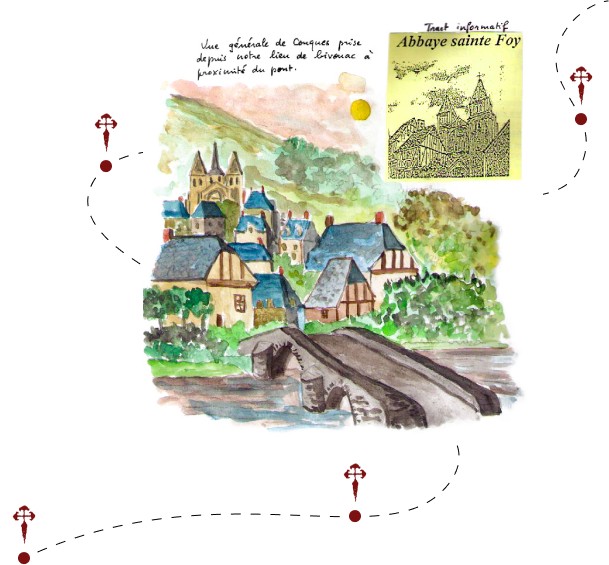 Croquis de l'Abbaye Sainte Foy