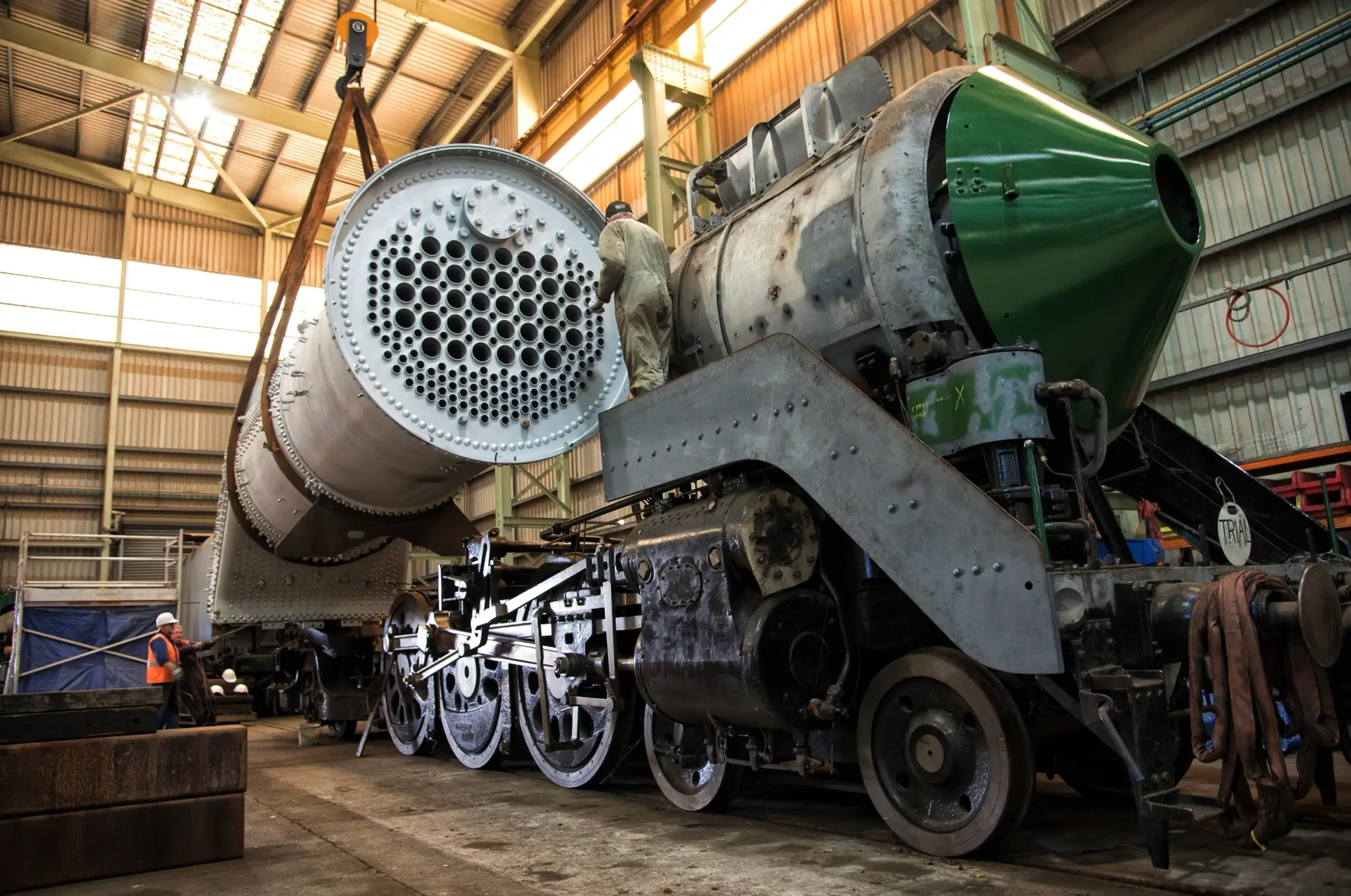 Works underway at Thirlmere on the Loop Line Upgrade Project.