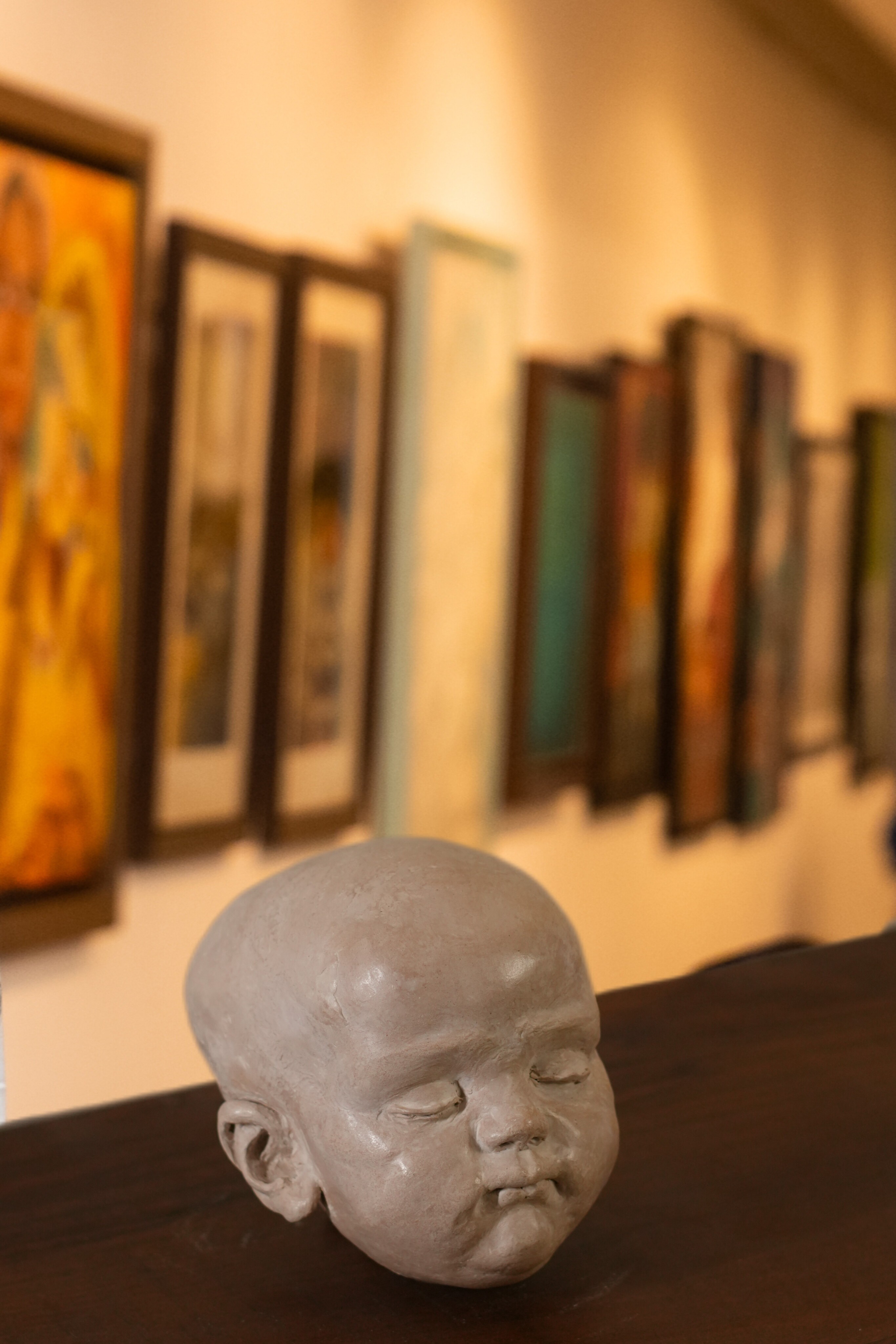 child head sculpture