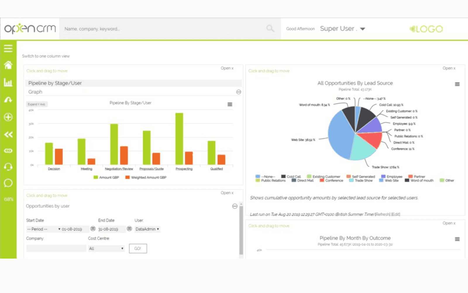 Open source customization with free trialin OpenCRM