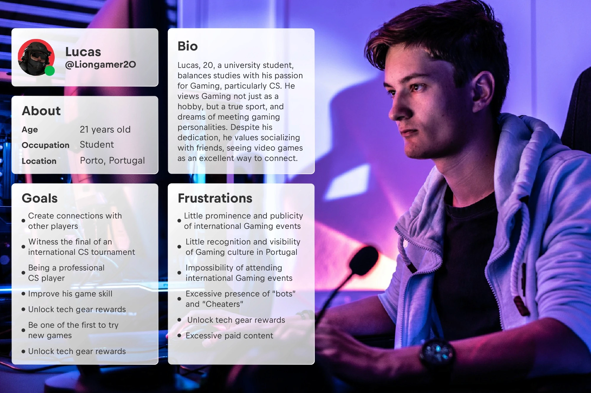 Young man playing videogames