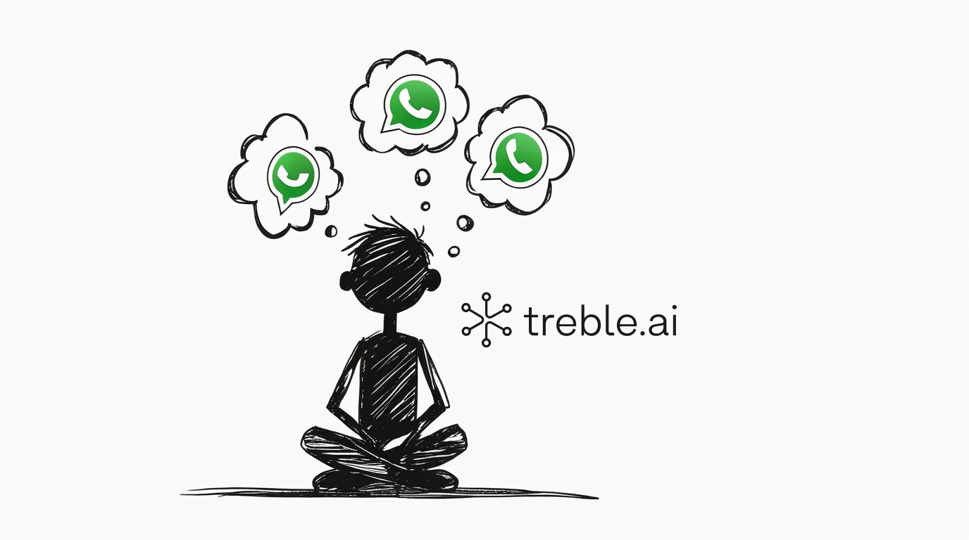 Stick figure sitting quietly with small hand-drawn thought bubbles rising gently above the head