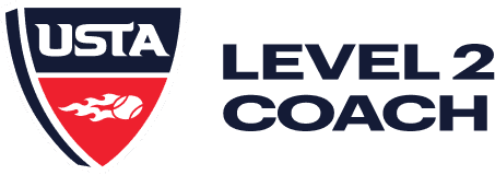 USTA Level 2 tennis coach certification badge