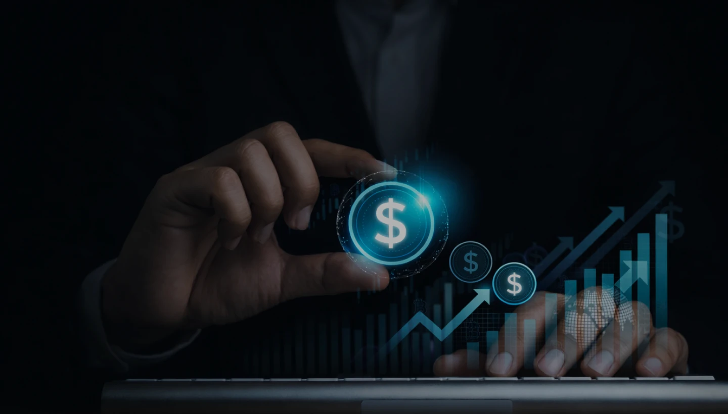 The image illustrates a financial impact assessment for OBBW department decision making.