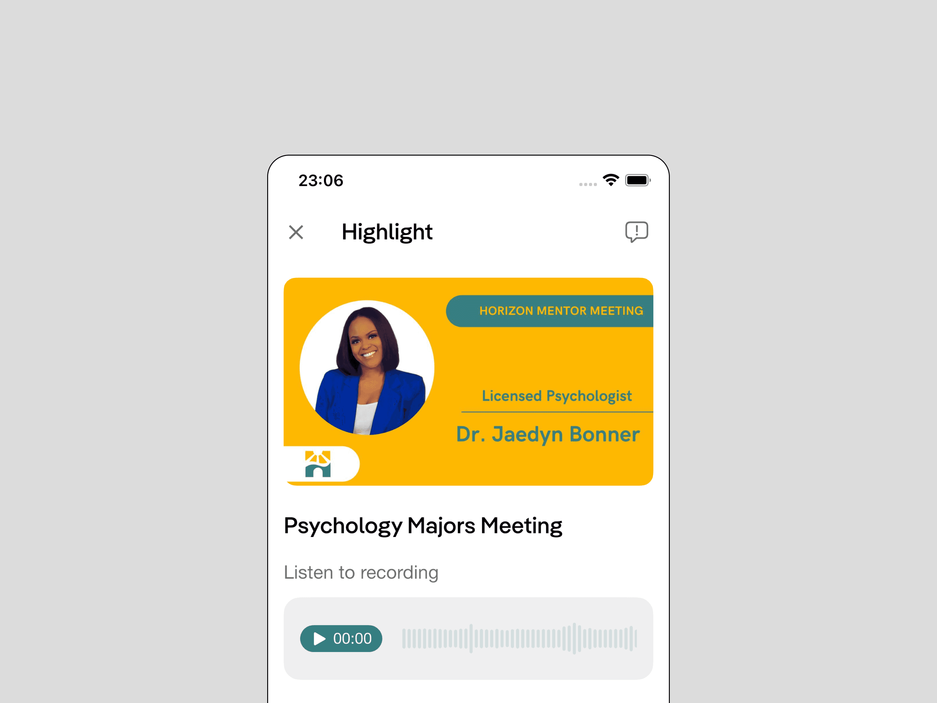 A screenshot of an event highlight being played in HBCU Horizon
