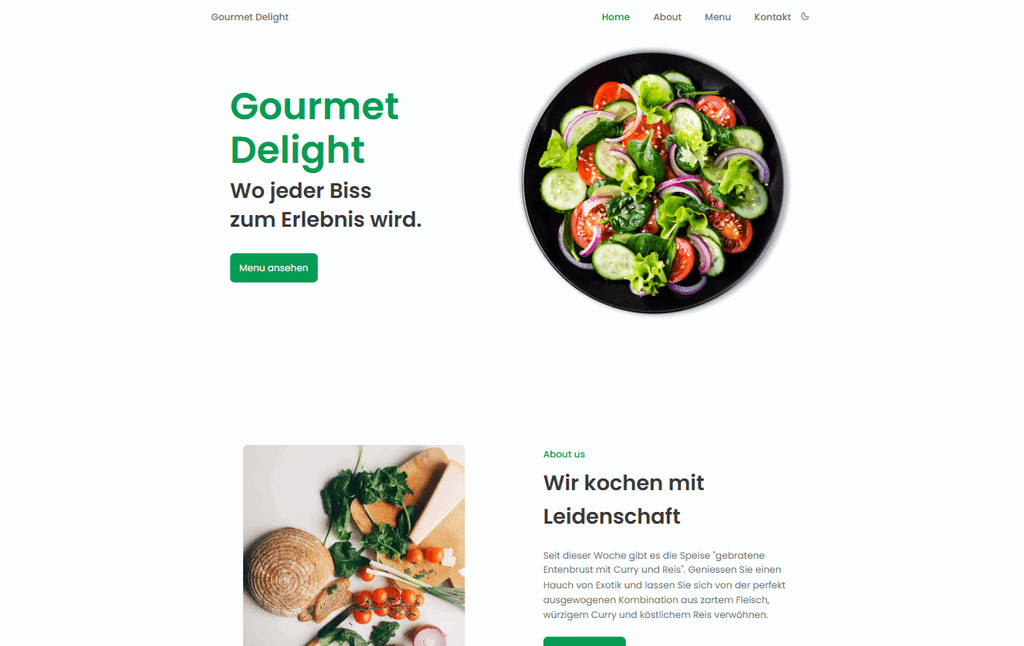 webdesign für ein edles Restaurant