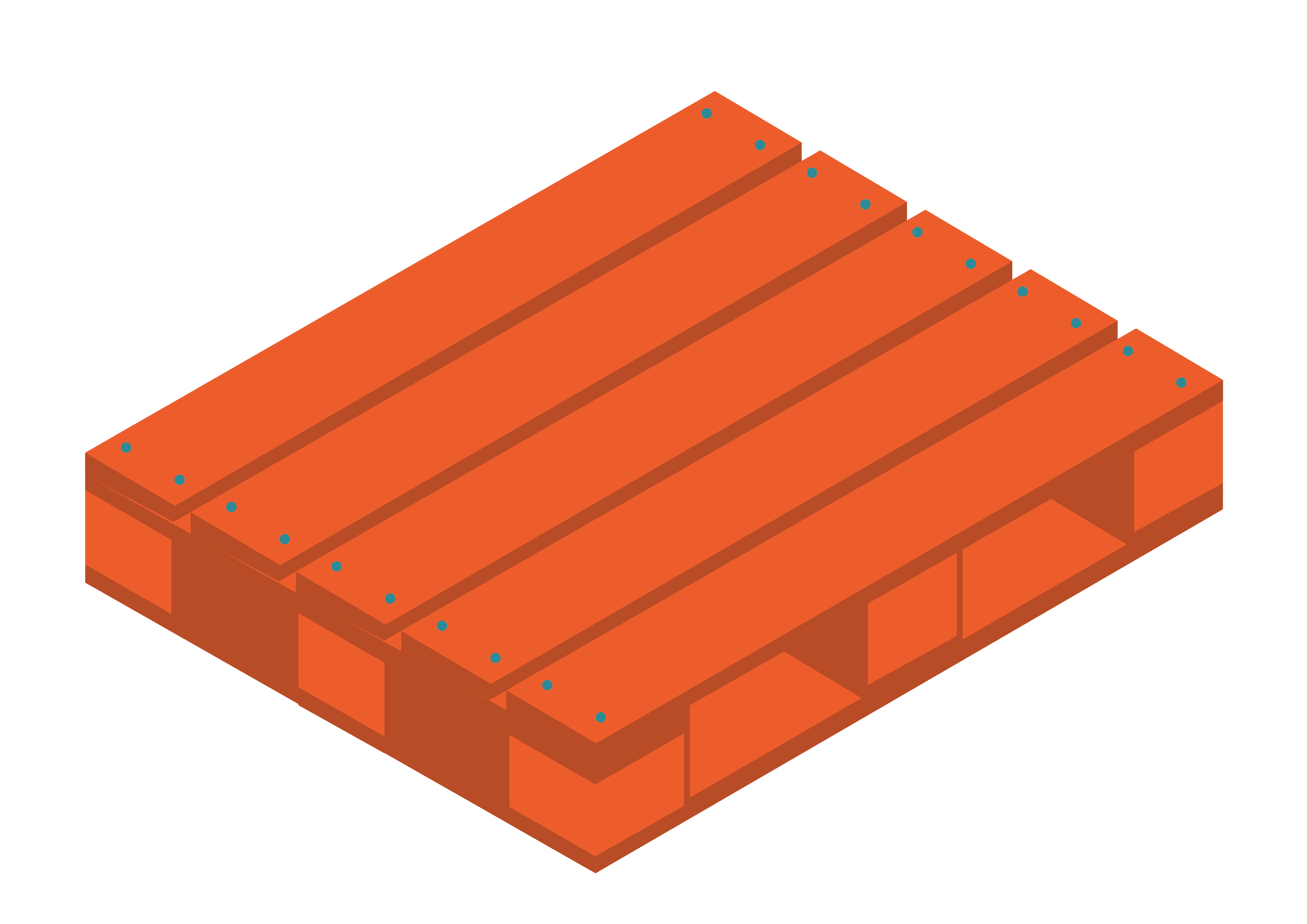 illustration of a single orange pallet