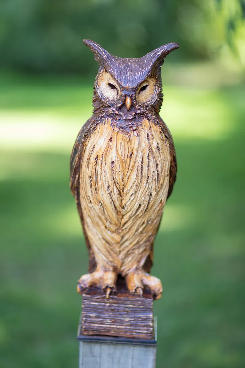 Wisley Silent Owl sculpture full shot