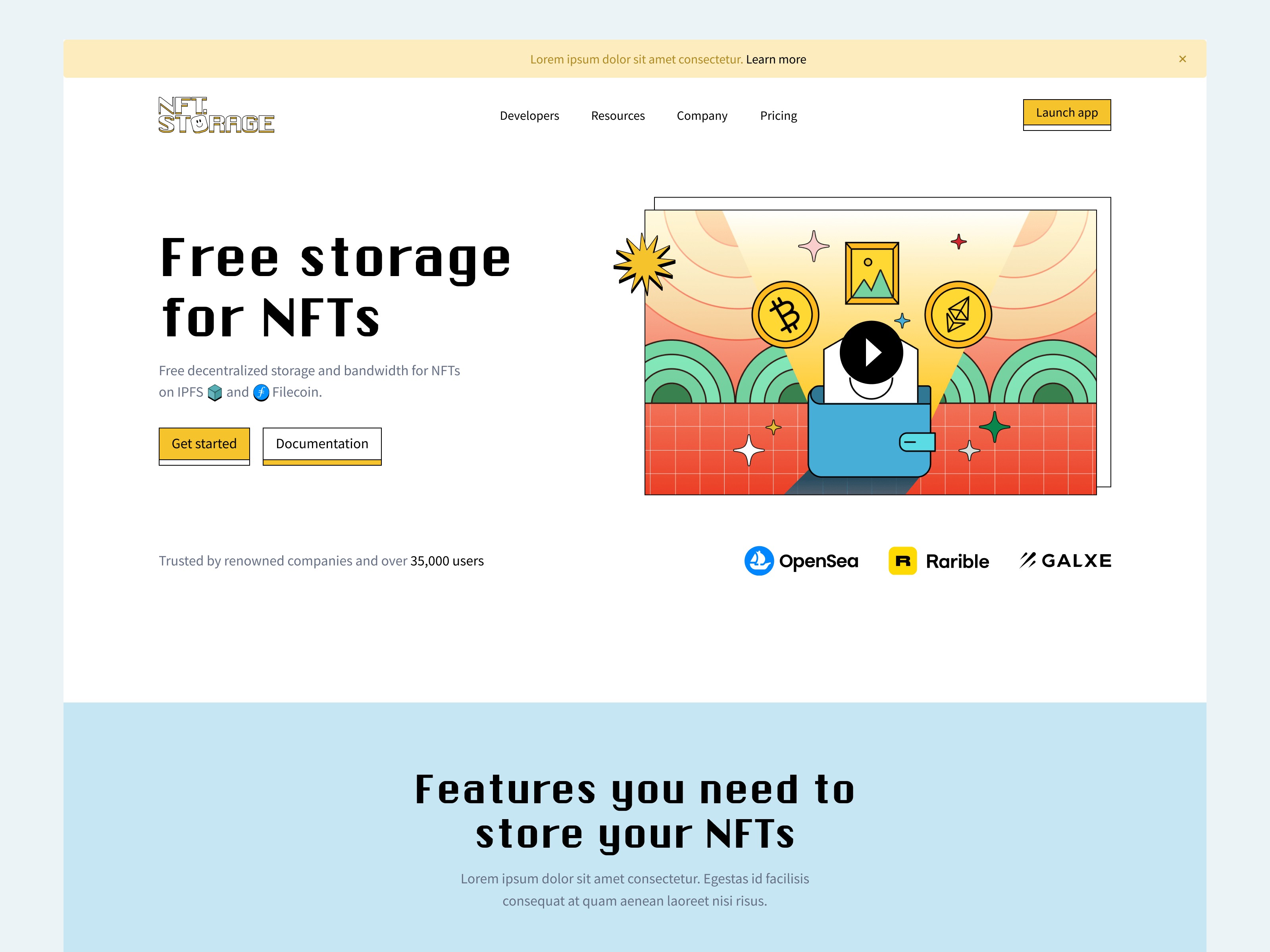 NFT Storage Dashboard UX Design web3