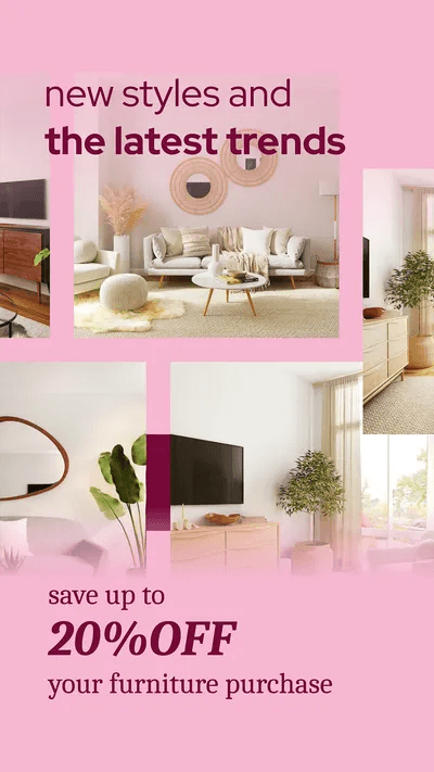 Furniture Shop Promotion Animated Instagram Story Template