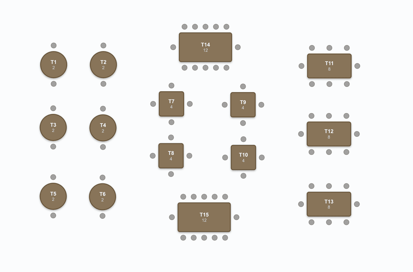 Plan de salle en drag-and-drop Bookfor
