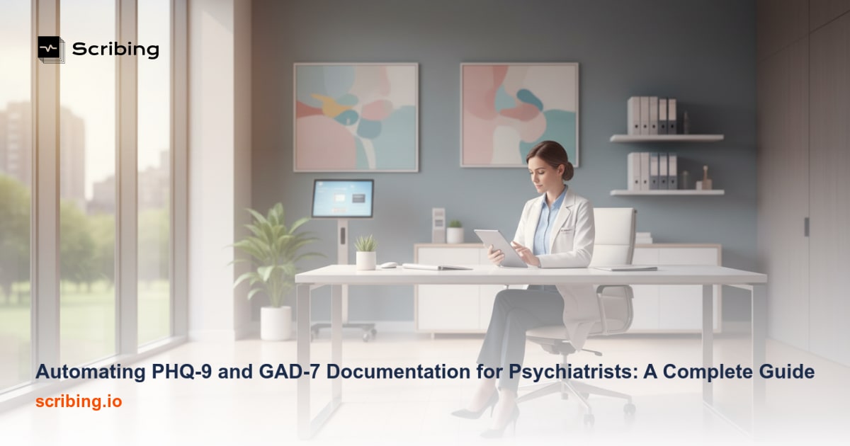 Automated PHQ-9 and GAD-7 documentation workflow for psychiatrists using AI-powered clinical assessment tools