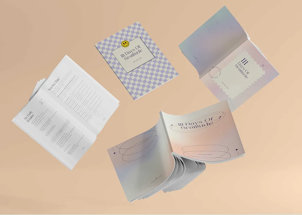 111 Days of Gratitude book mockups