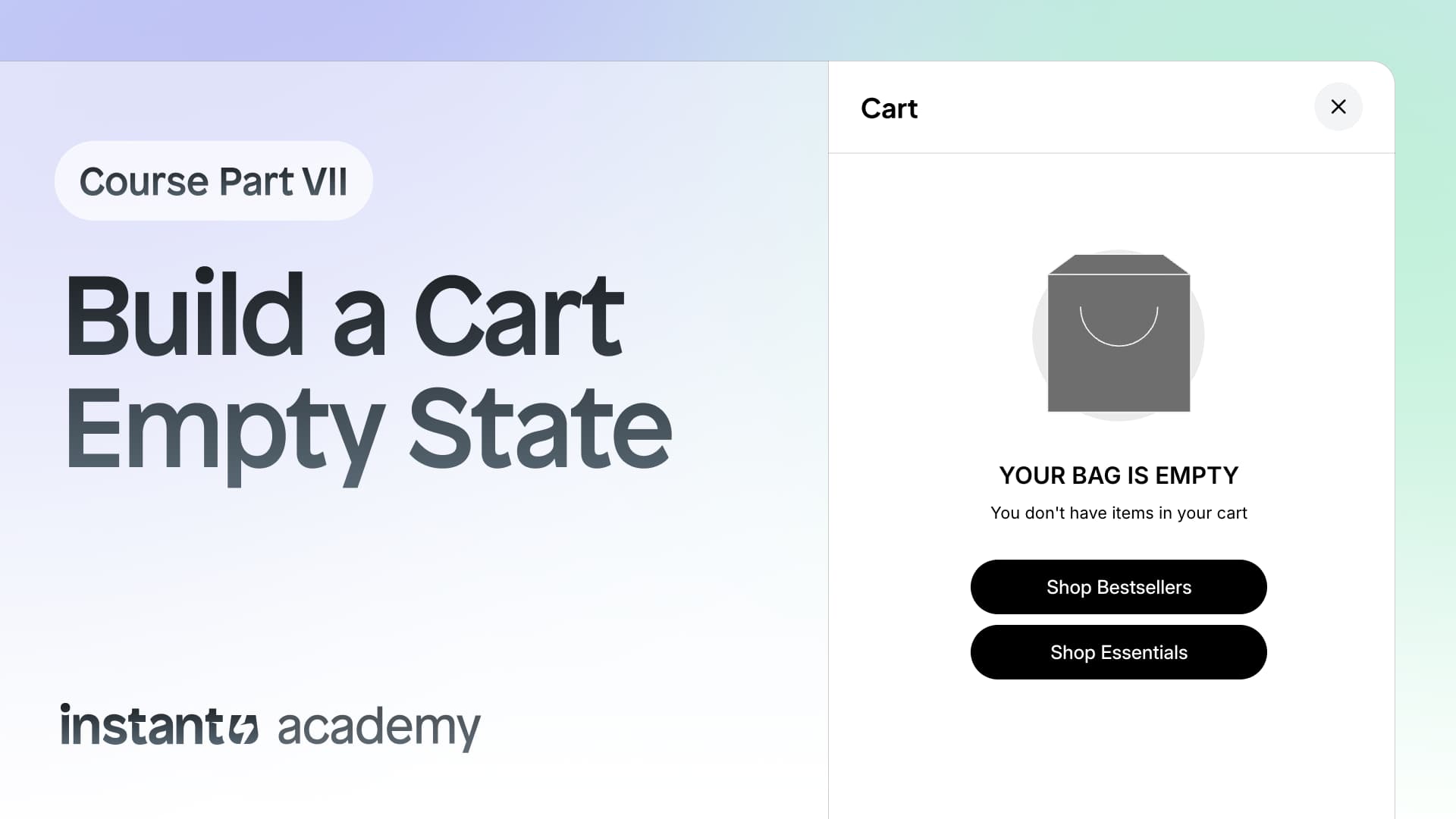 build an empty cart