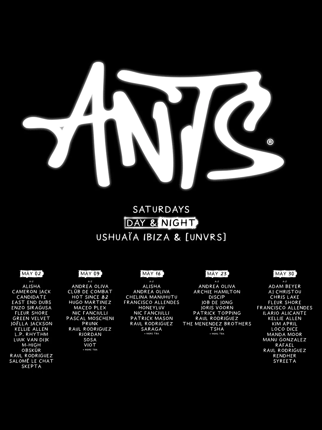 ANTS Day & Night at Ushuaïa Ibiza & [UNVRS] poster