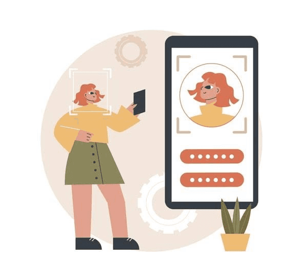 A user tapping on the Face ID settings on a smartphone screen, with a focus on the interface.