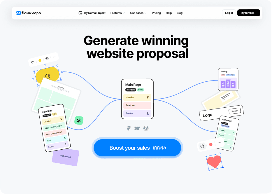 Landing page hero section design