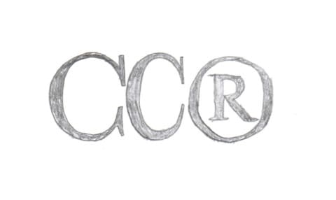 Sketch made with pencil of CCR's logo.