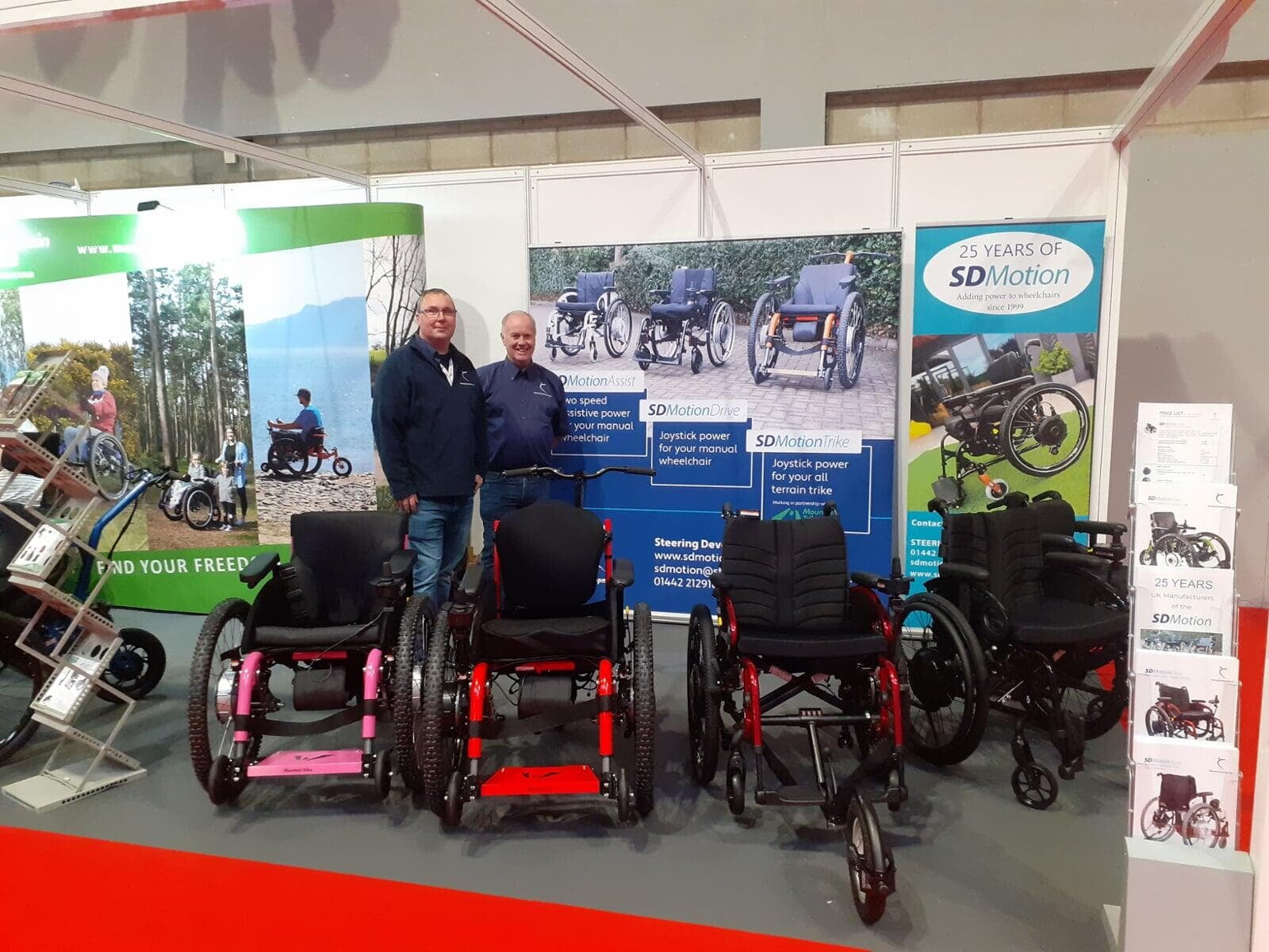 Staff on our exhibtion stand at Naidex with our SD Motion range