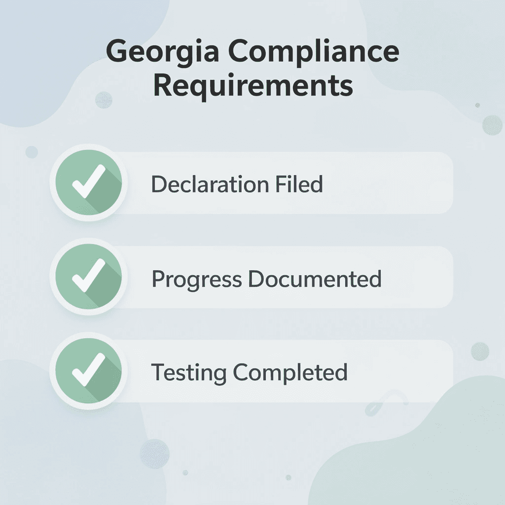Checklist of Georgia homeschool compliance requirements