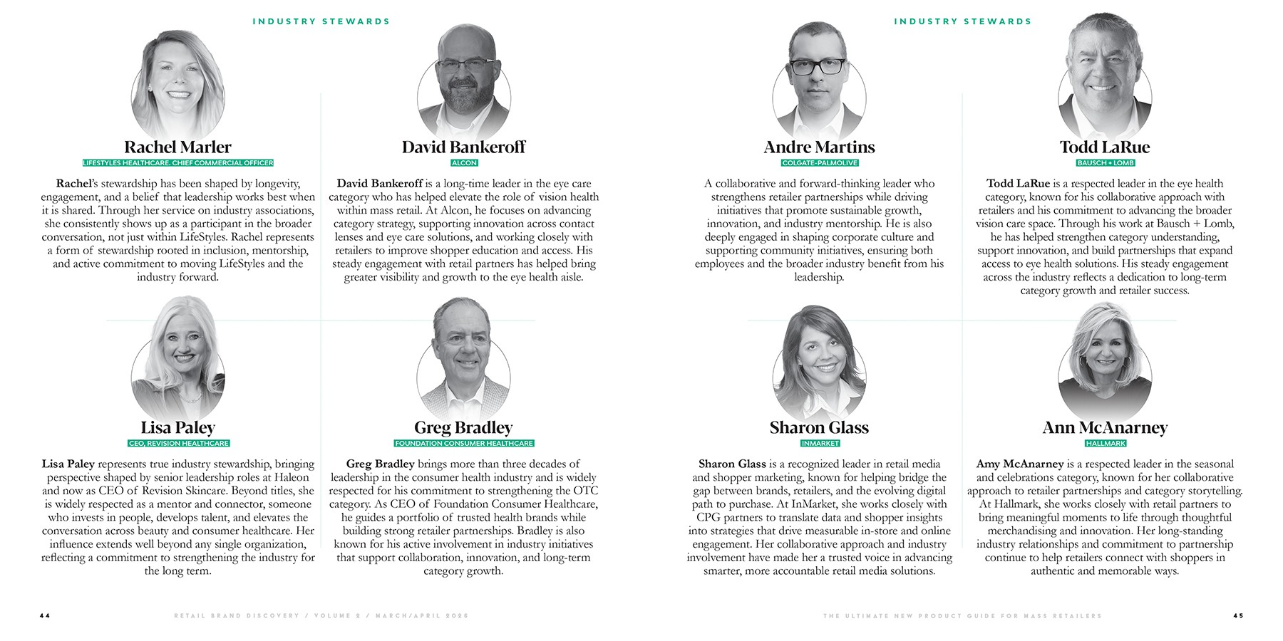 Digital magazine pages designed by October Custom Publishing for Retail Brand Discovery magazine