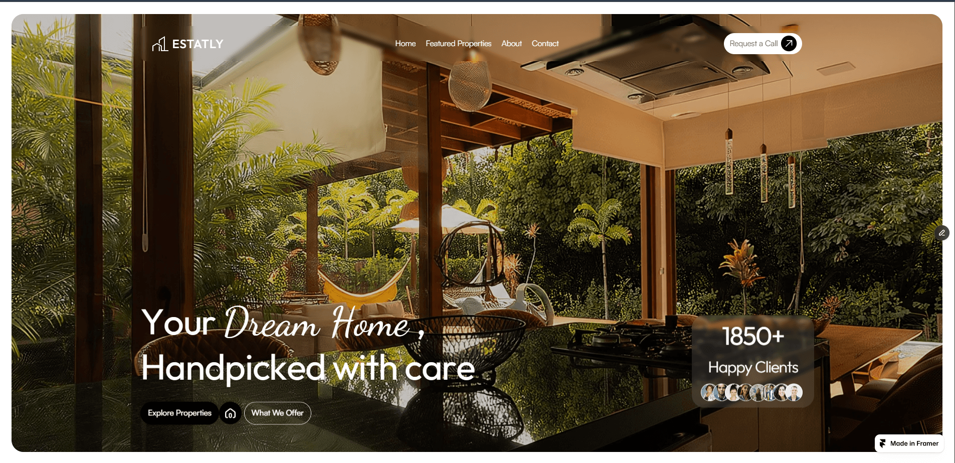 Modern Real Estate Website Template Design (Framer)