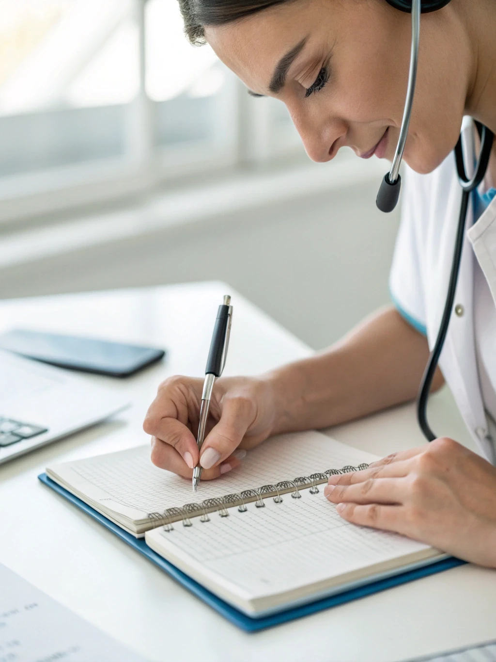 Prise de messages médicaux et transfert d'appels
