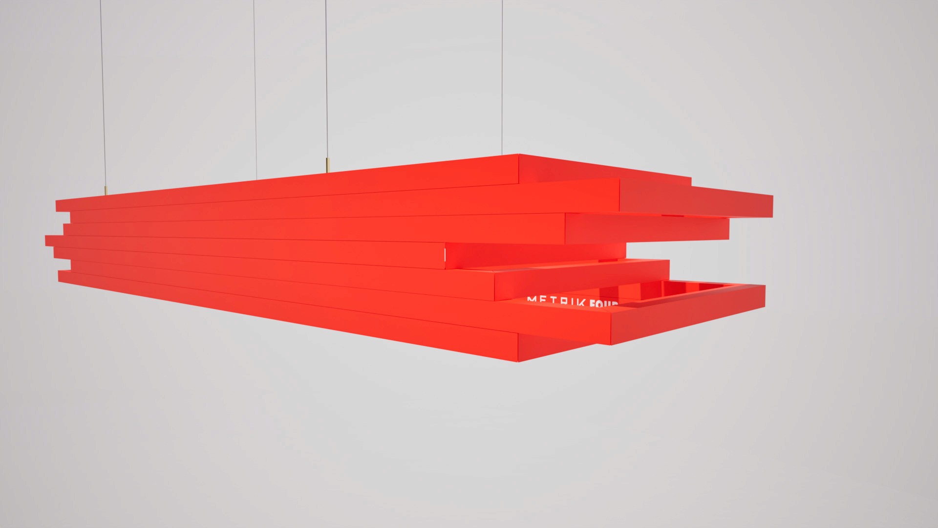 Metrik Studio - Four Lamp - Active Strawberry side left