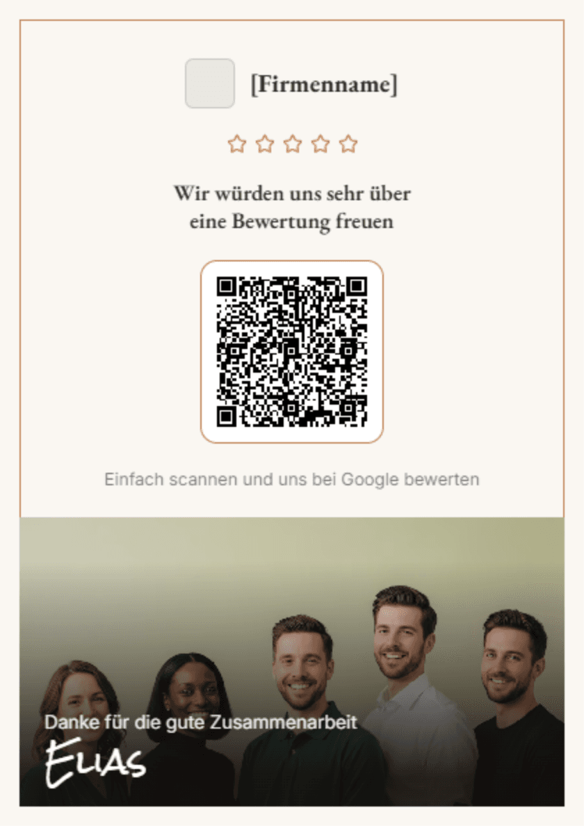 eine karte, über die man eine Empfehlung abgeben kann
