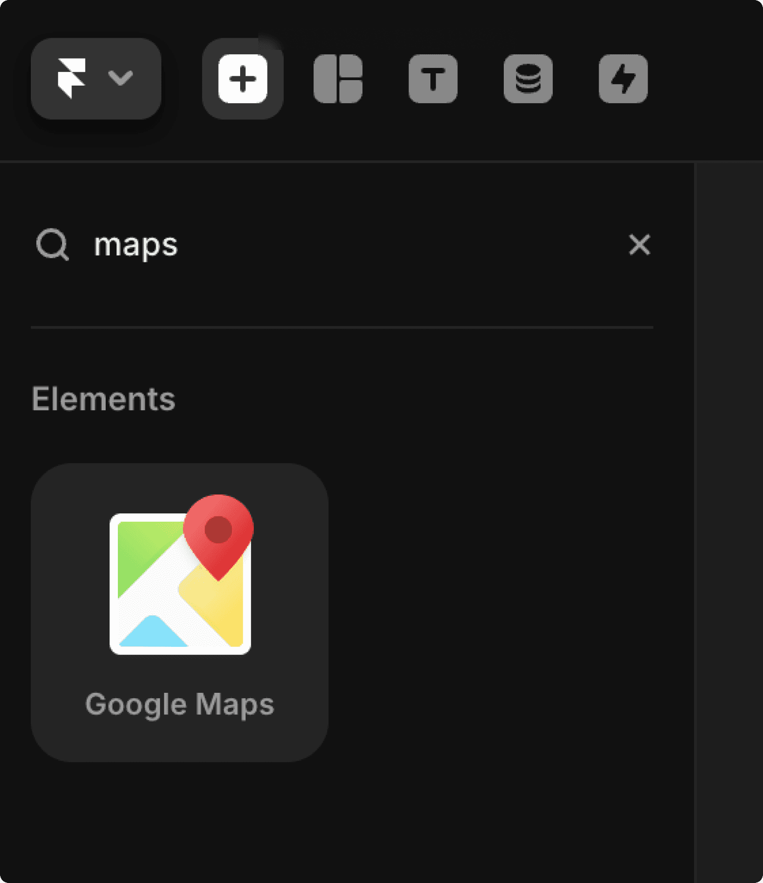 Inserting the Google Maps component on Framer