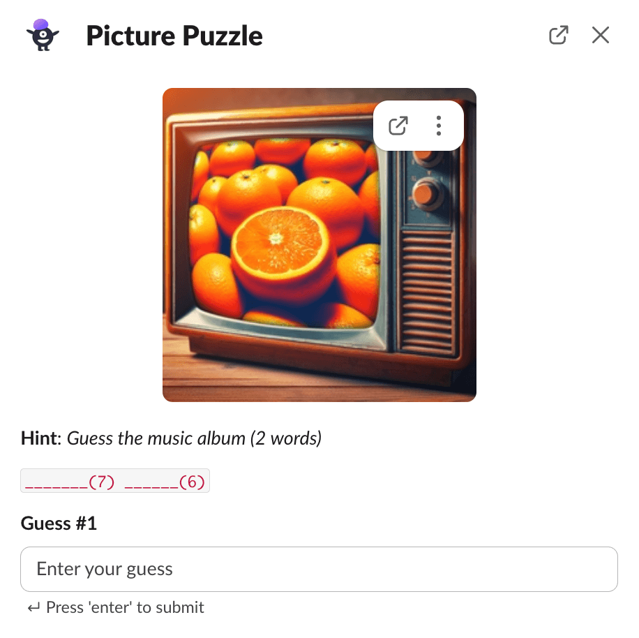 Picture Puzzle example