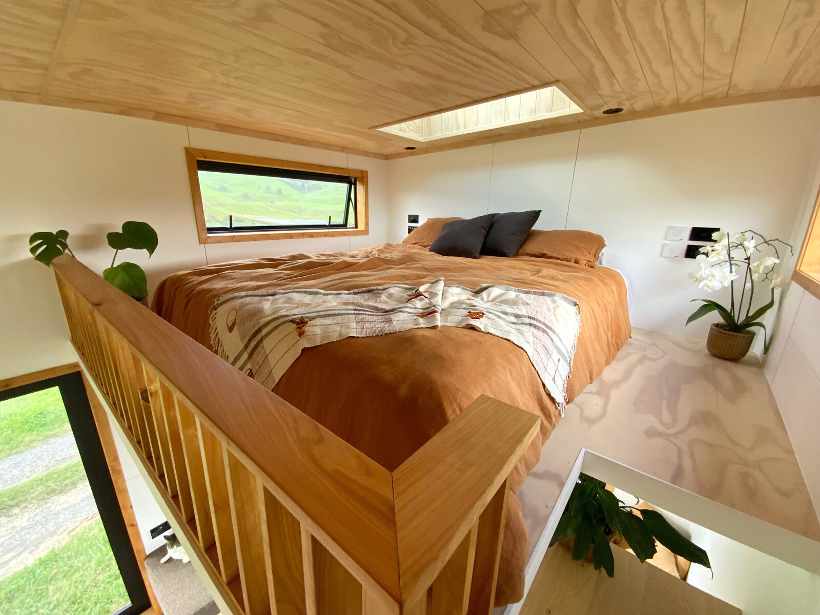 Loft Bedroom in Raglan Tiny Houses INDI'S design