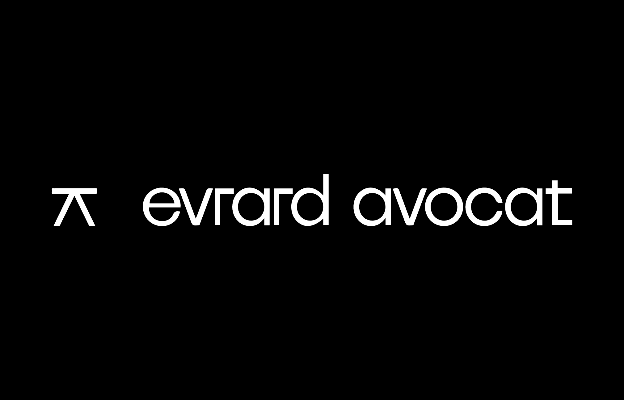 Logo Evrard Avocat sur fond noir