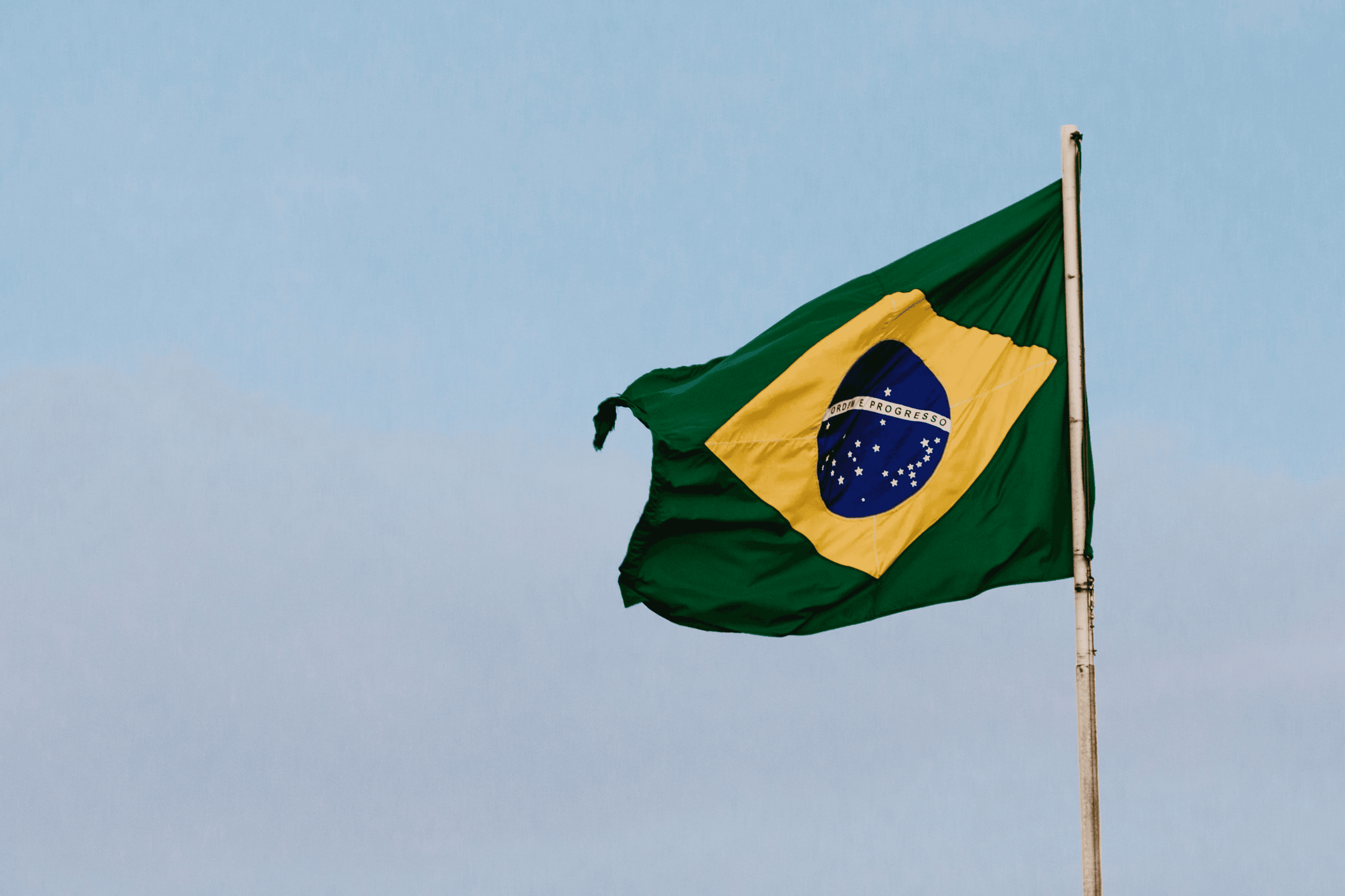 The flag of Brazil, host country of COP30