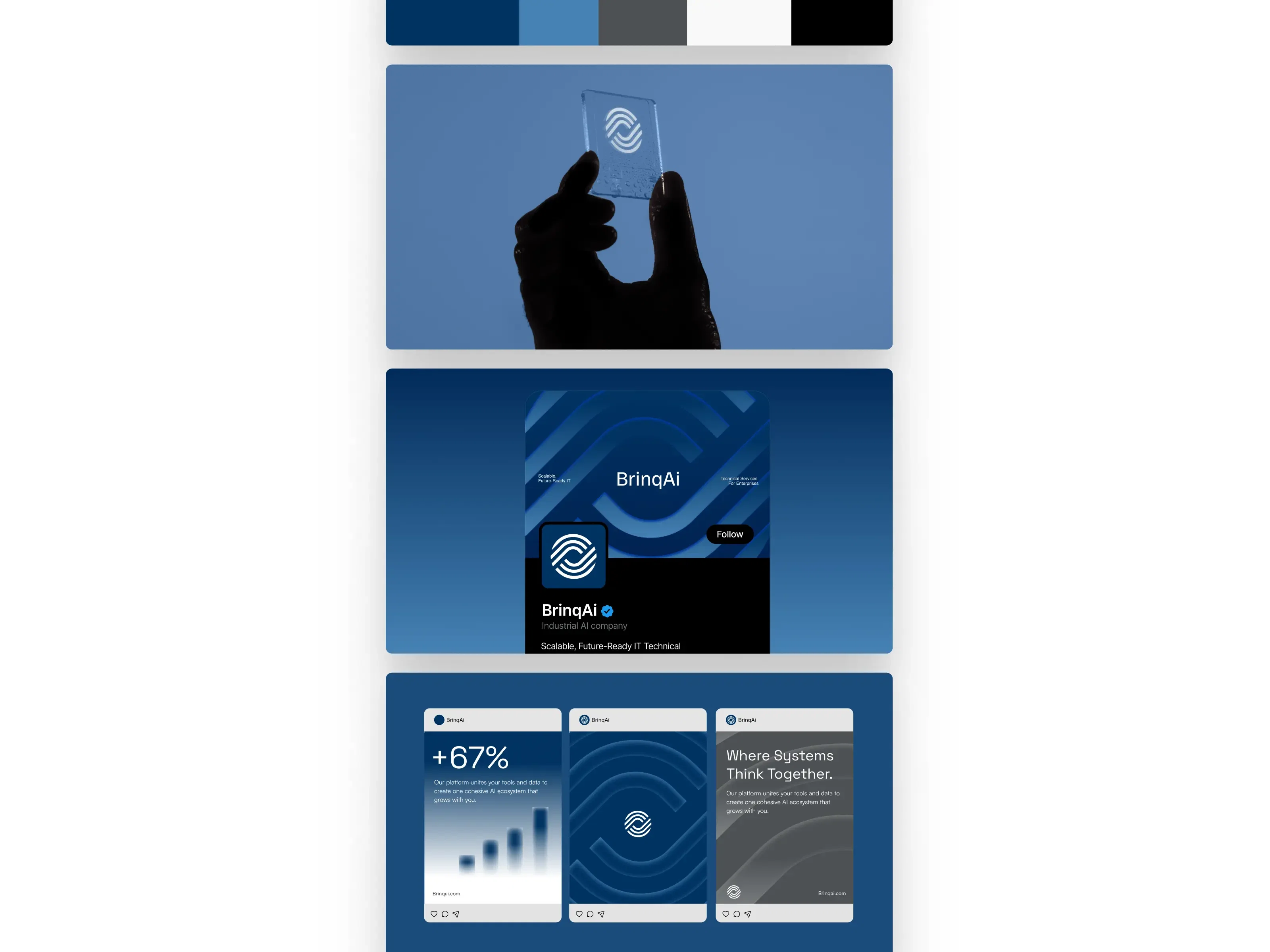Scalable visual identity system components created by Bright Studios