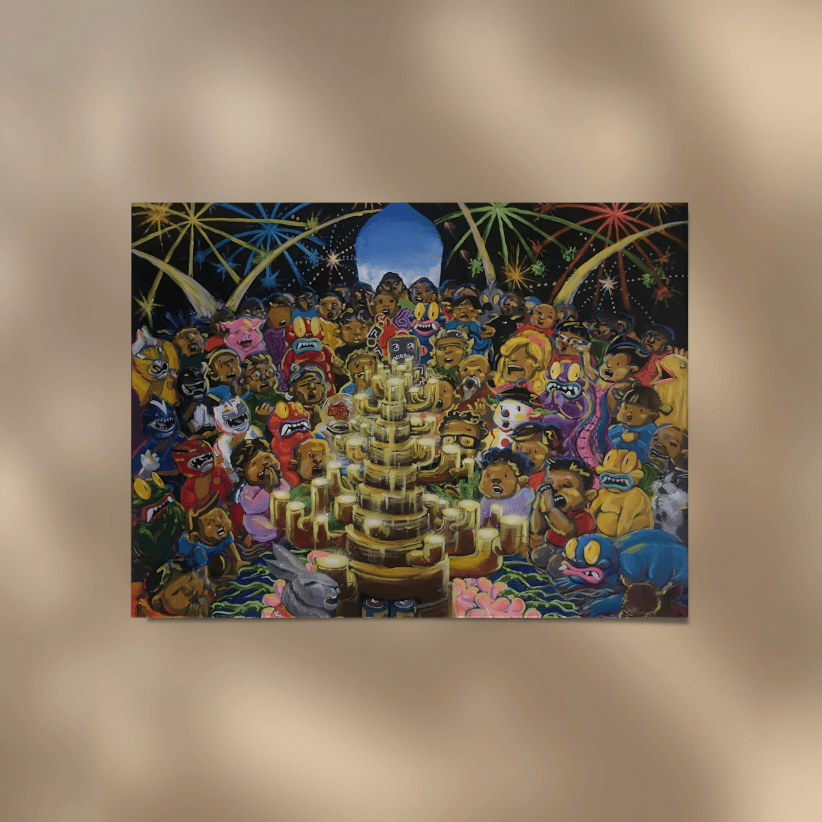 premium art poster and canvas prints, with originals available, from QART , of the artwork " Manifest! Please Wait a Moment "