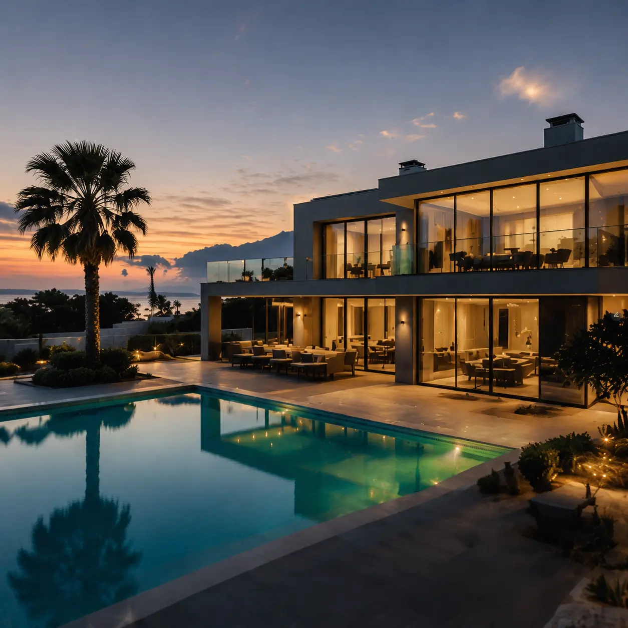 Villa contemporaine en bord de mer avec piscine, capturée par drone sur la Côte d’Azur pour valoriser la photographie et la vidéo immobilières premium.
