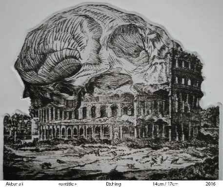 herd of sheep on road painting