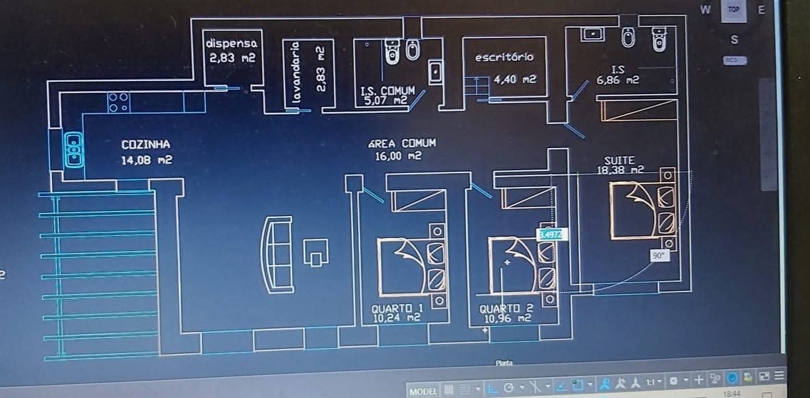 rendu sur ordinateur d'un plan de la maison