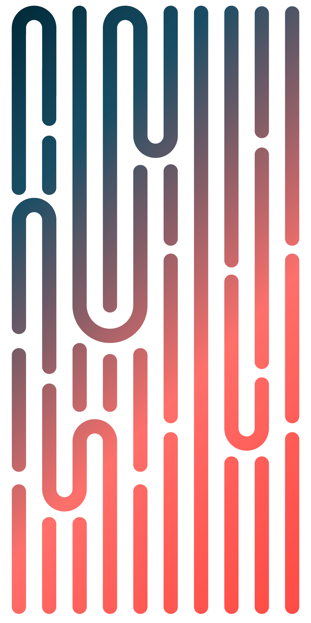 A campaign branding graphic of lines and gradients