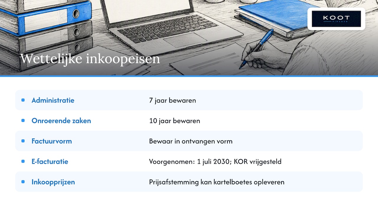 Wat de wet vraagt van je inkoopadministratie — overview diagram
